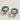 Christmas Decor Enamel Stud Earrings: Green / One / 4BE32042